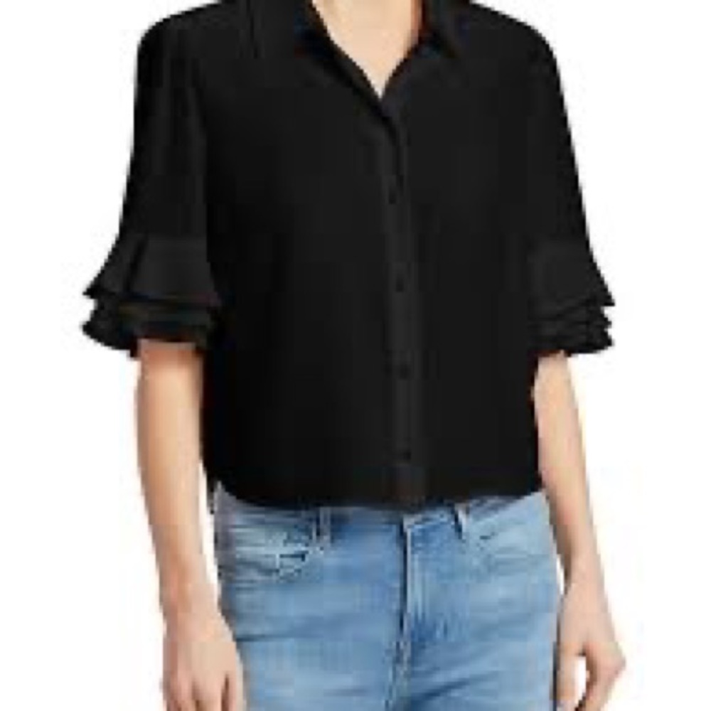 NWT Frame Ruffle sleeve top - Picture 2 of 10